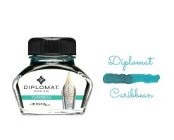 Diplomat Octopus Fountain Pen Ink Bottle, 30ml, Caribbean Turquoise