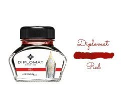 Diplomat Octopus Fountain Pen Ink Bottle, 30ml, Red
