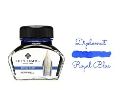 Diplomat Octopus Fountain Pen Ink Bottle, 30ml, Royal Blue