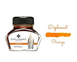 Diplomat Octopus Fountain Pen Ink Bottle, 30ml, Orange