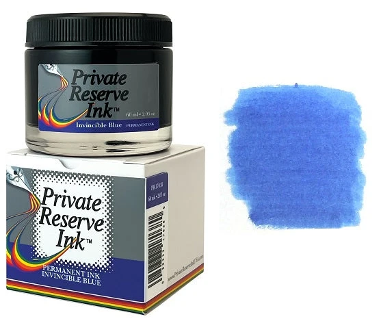 Private Reserve Fountain Pen Ink Bottle, 60ml, Invincible Blue 1 Private Reserve Fountain Pen Ink Bottle, 60ml, Invincible Blue