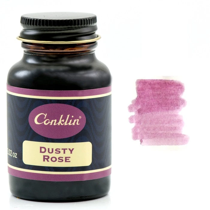 Conklin Classic Fountain Pen Ink Bottle, Dusty Rose, 60ml Glass Bottle 1 Conklin Classic Fountain Pen Ink Bottle, Dusty Rose, 60ml Glass Bottle